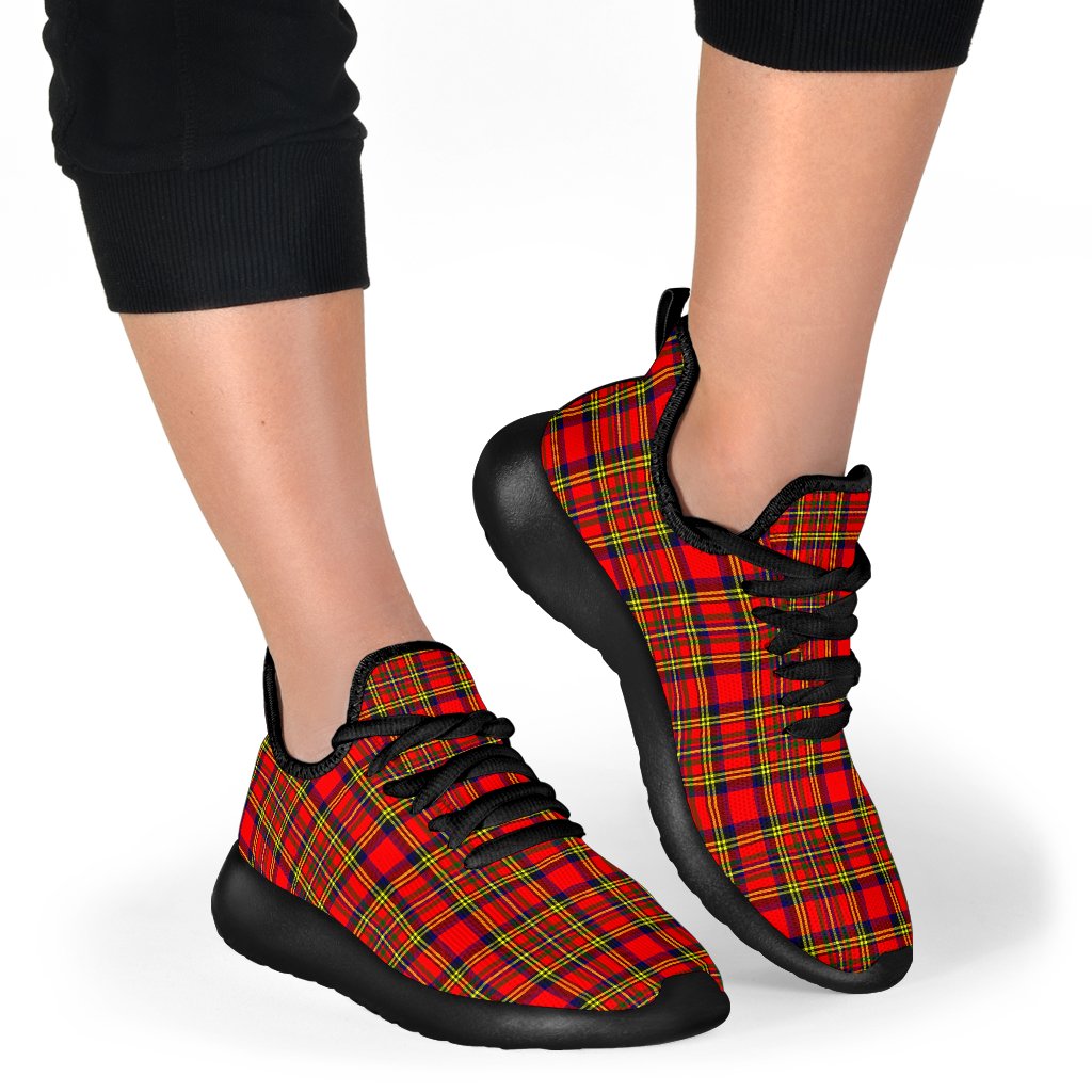 Hepburn Tartan Plaid Mesh Knit Sneakers