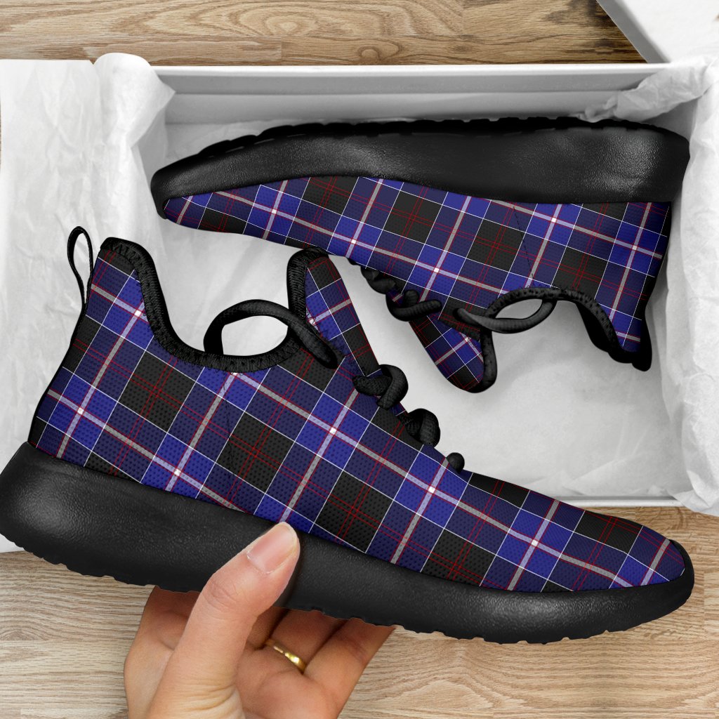 Dunlop Modern Tartan Plaid Mesh Knit Sneakers