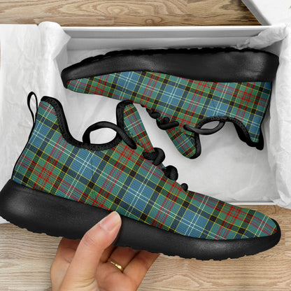 Paisley District Tartan Plaid Mesh Knit Sneakers