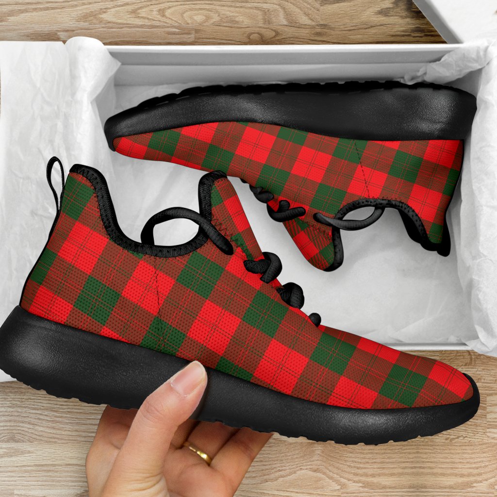 Erskine Modern Tartan Plaid Mesh Knit Sneakers