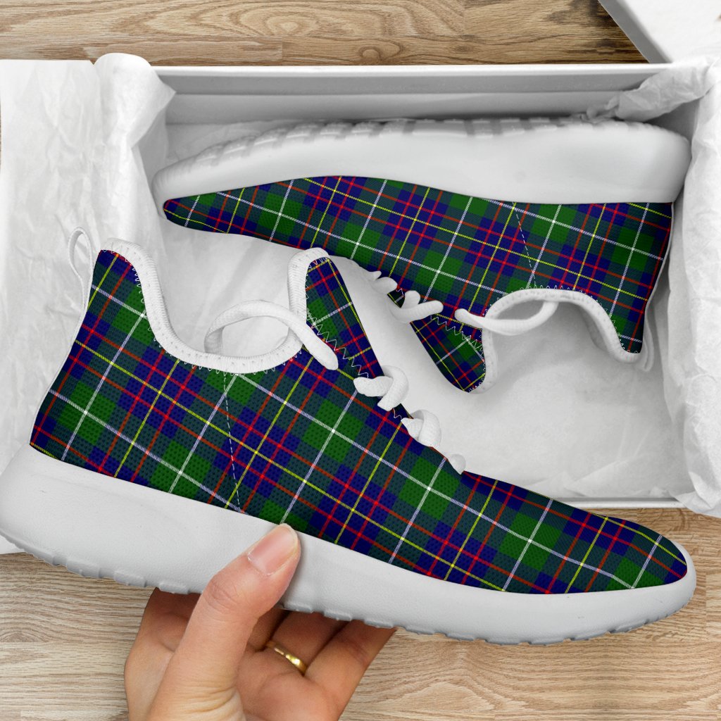 Inglis Modern Tartan Plaid Mesh Knit Sneakers