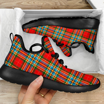 Chattan Tartan Plaid Mesh Knit Sneakers