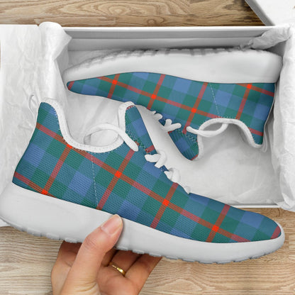 Agnew Ancient Tartan Plaid Mesh Knit Sneakers