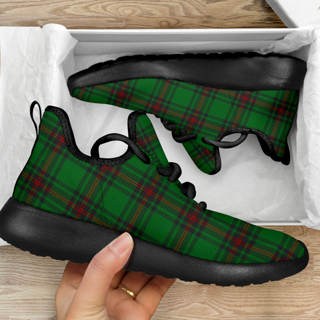 Fife District Tartan Plaid Mesh Knit Sneakers