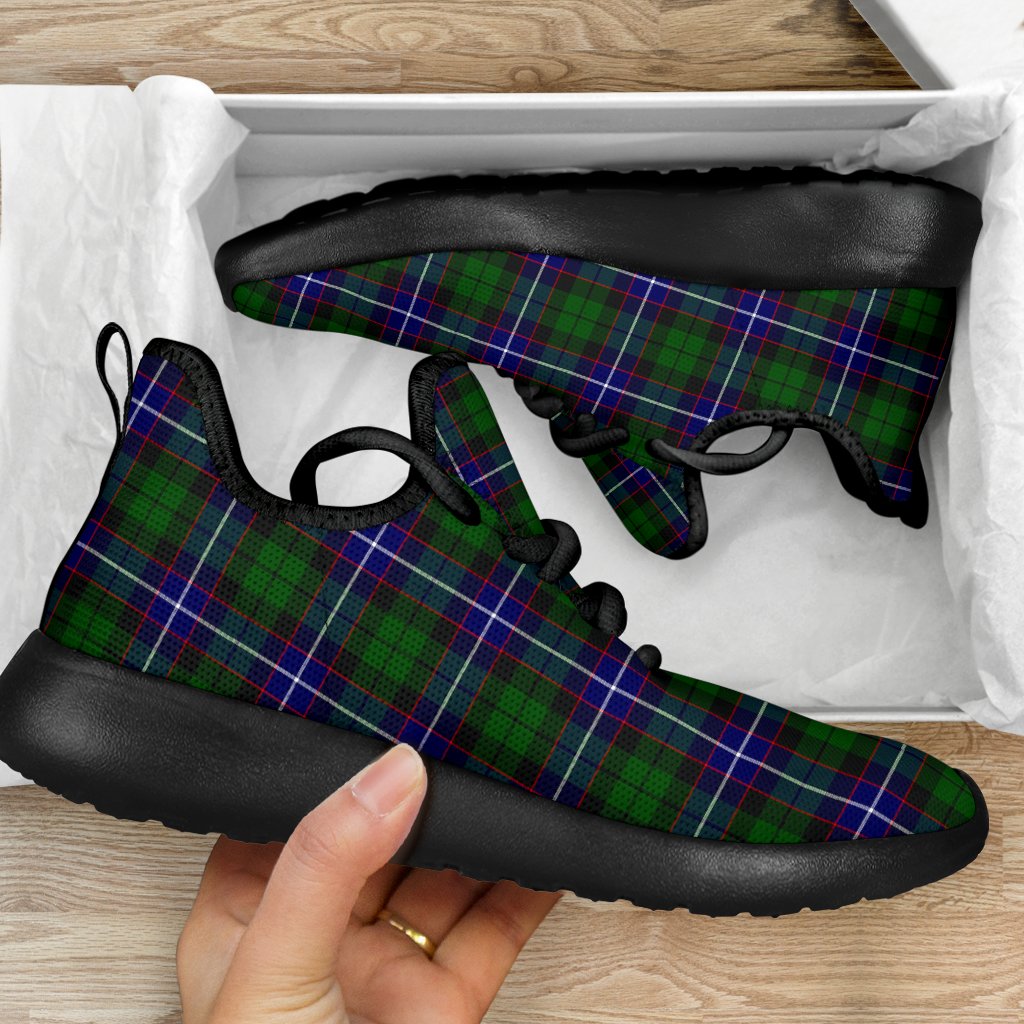 Russell Modern Tartan Plaid Mesh Knit Sneakers