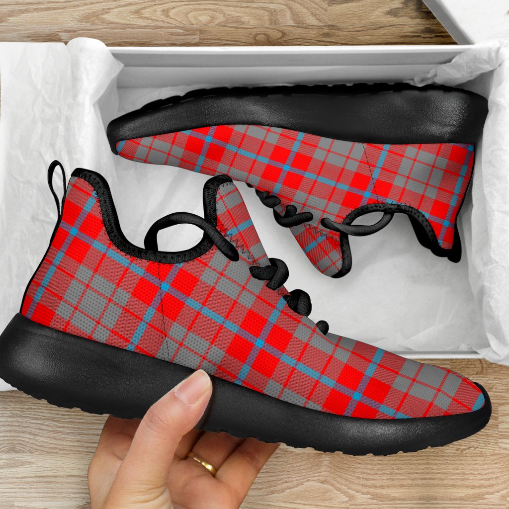 Moubray Tartan Plaid Mesh Knit Sneakers