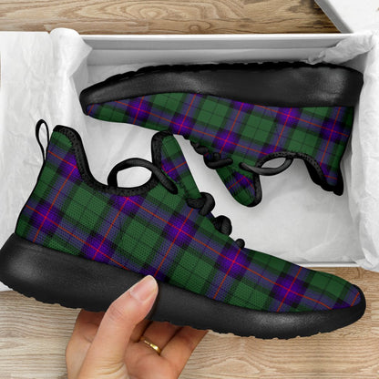 Armstrong Modern Tartan Plaid Mesh Knit Sneakers