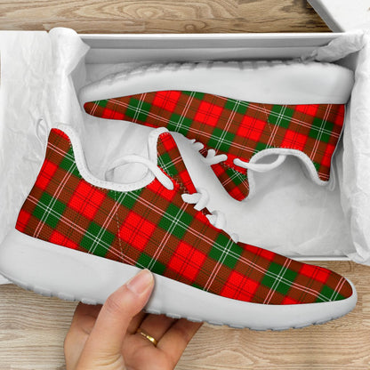 Lennox Modern Tartan Plaid Mesh Knit Sneakers