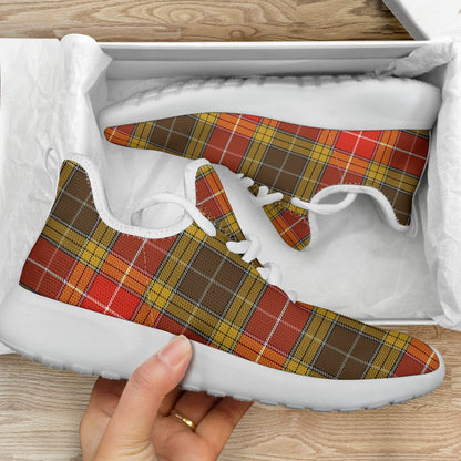 Buchanan Old Set Weathered Tartan Plaid Mesh Knit Sneakers