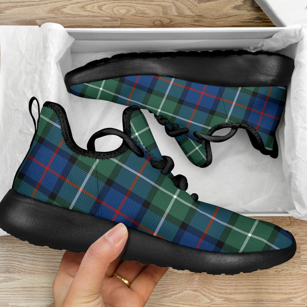 Davidson of Tulloch Tartan Plaid Mesh Knit Sneakers