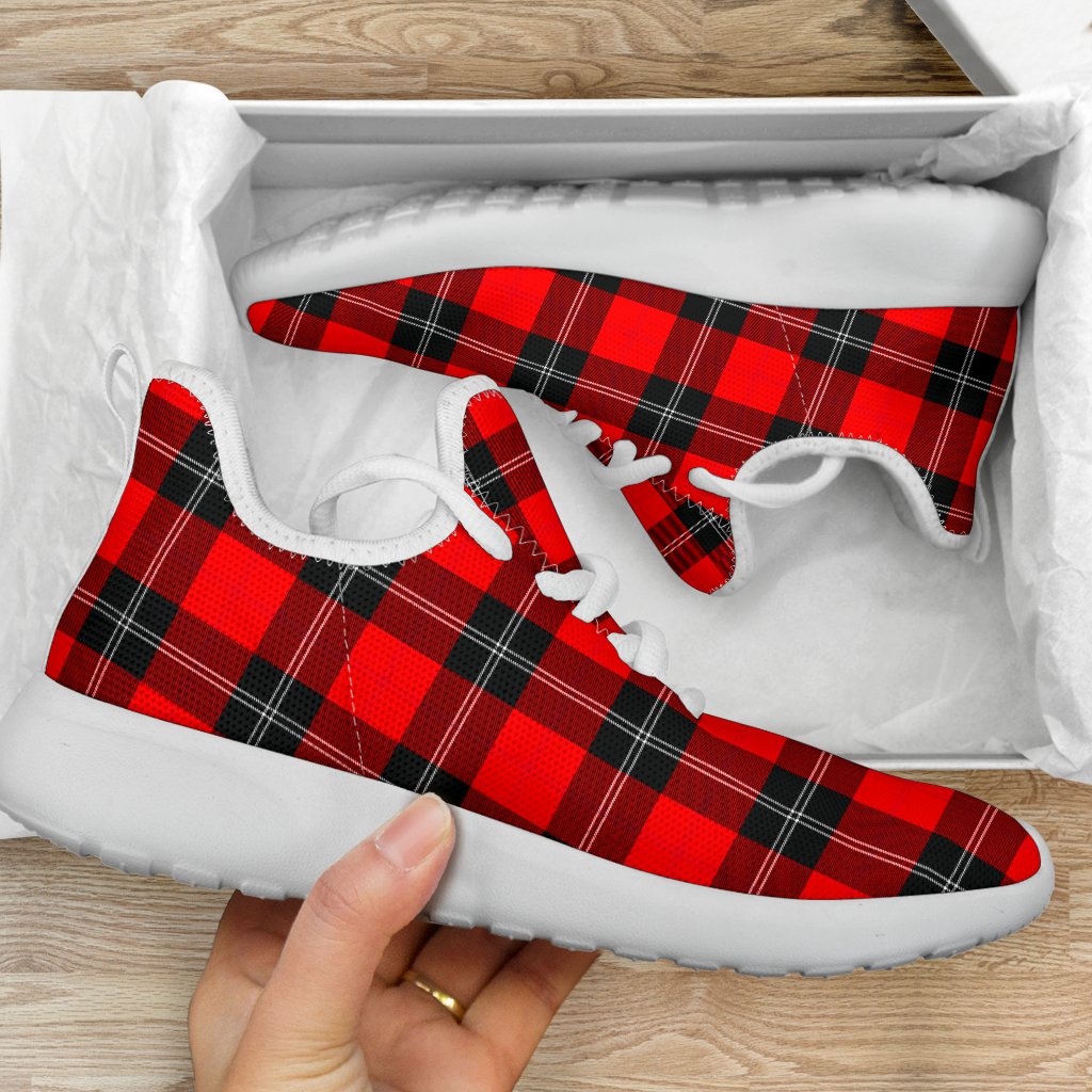 Ramsay Modern Tartan Plaid Mesh Knit Sneakers