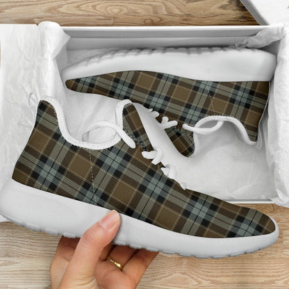 Graham of Menteith Weathered Tartan Plaid Mesh Knit Sneakers