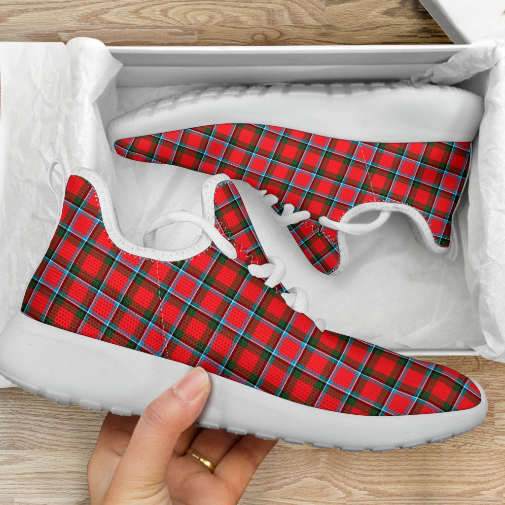 Sinclair Modern Tartan Plaid Mesh Knit Sneakers