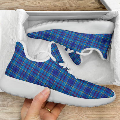 Mercer Modern Tartan Plaid Mesh Knit Sneakers