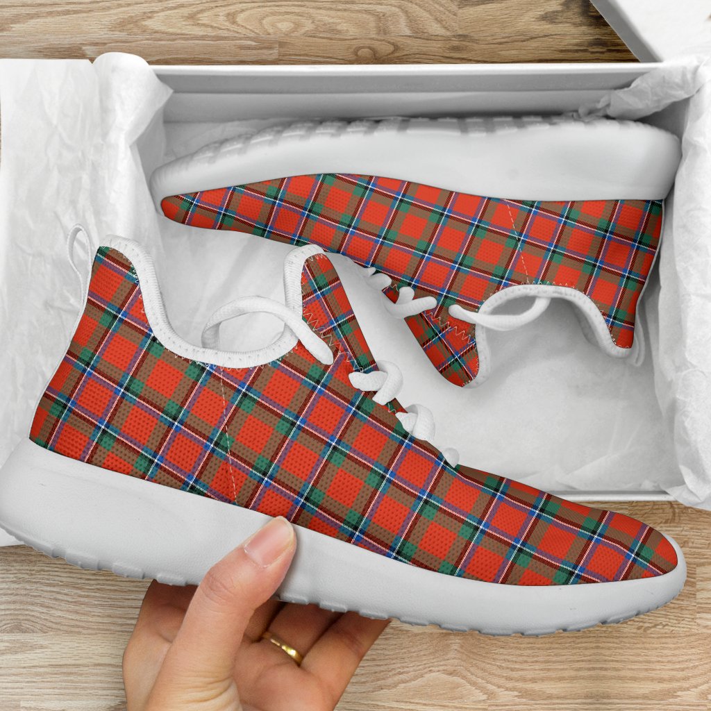 Sinclair Ancient Tartan Plaid Mesh Knit Sneakers