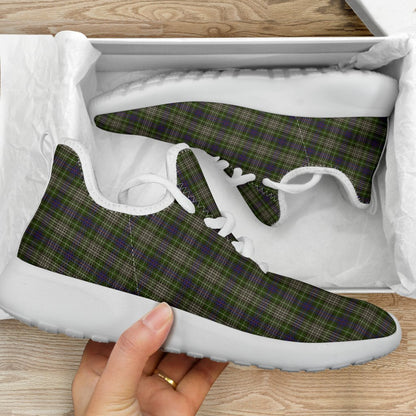 Davidson Tulloch Dress Tartan Plaid Mesh Knit Sneakers