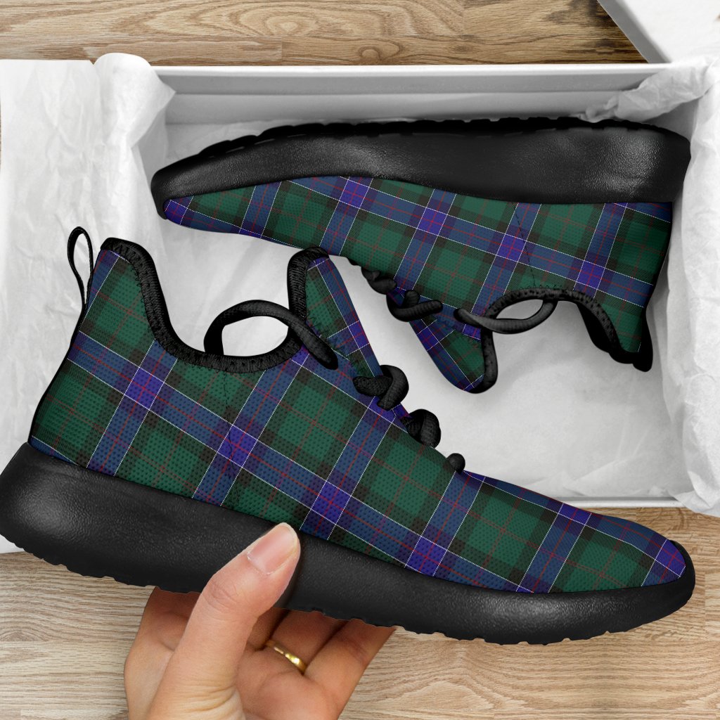 Sinclair Hunting Modern Tartan Plaid Mesh Knit Sneakers