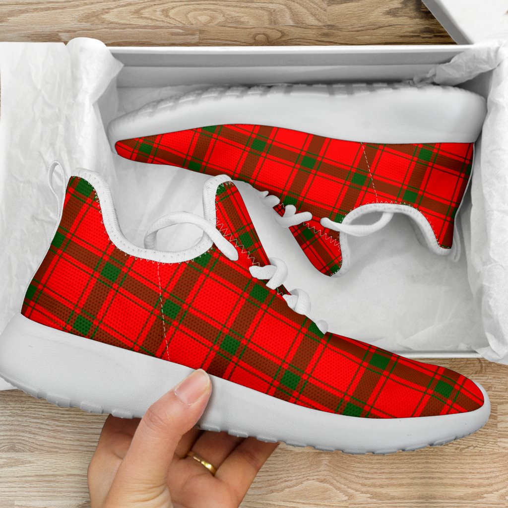 MacDonald of Sleat Tartan Plaid Mesh Knit Sneakers