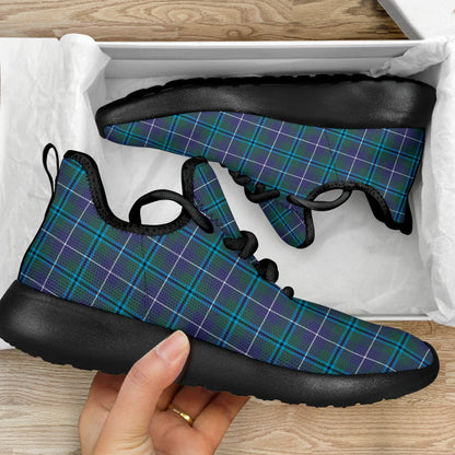 Douglas Modern Tartan Plaid Mesh Knit Sneakers