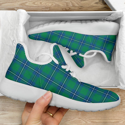 Irvine Ancient Tartan Plaid Mesh Knit Sneakers