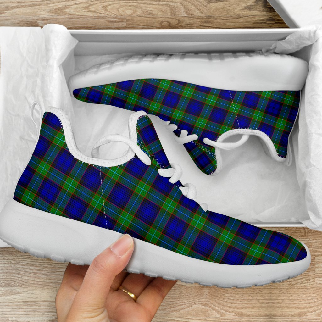 Sempill Modern Tartan Plaid Mesh Knit Sneakers