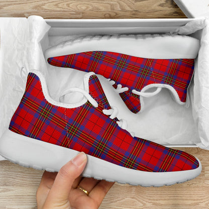 Leslie Modern Tartan Plaid Mesh Knit Sneakers