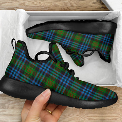 Newlands of Lauriston Tartan Plaid Mesh Knit Sneakers