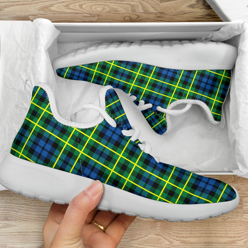 Campbell of Breadalbane Ancient Tartan Plaid Mesh Knit Sneakers