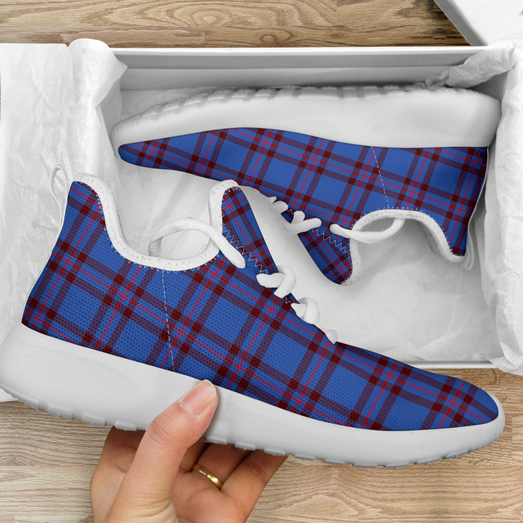 Elliot Modern Tartan Plaid Mesh Knit Sneakers