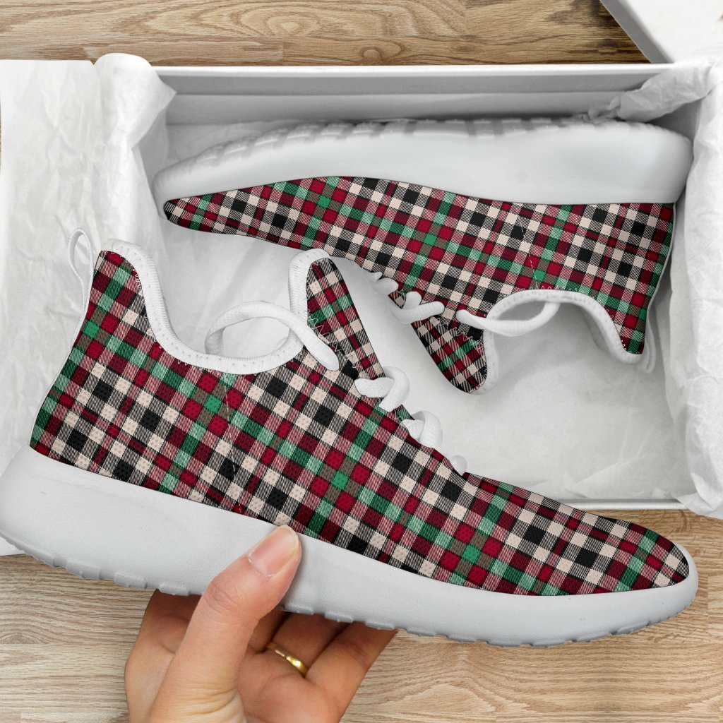 Borthwick Dress Ancient Tartan Plaid Mesh Knit Sneakers