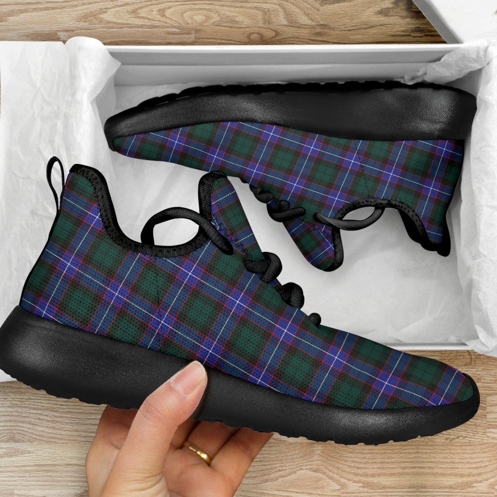 Hunter Modern Tartan Plaid Mesh Knit Sneakers