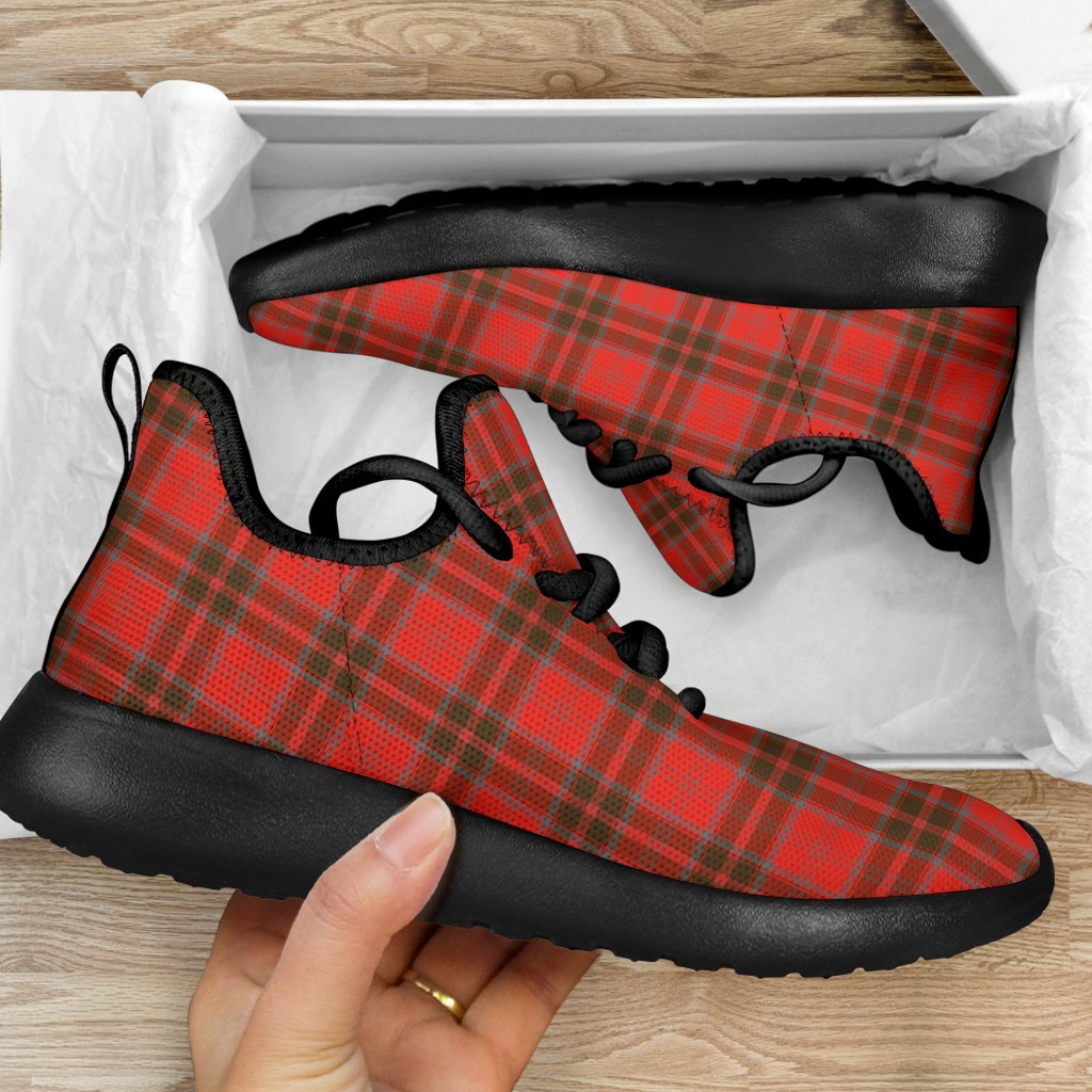 Grant Weathered Tartan Plaid Mesh Knit Sneakers