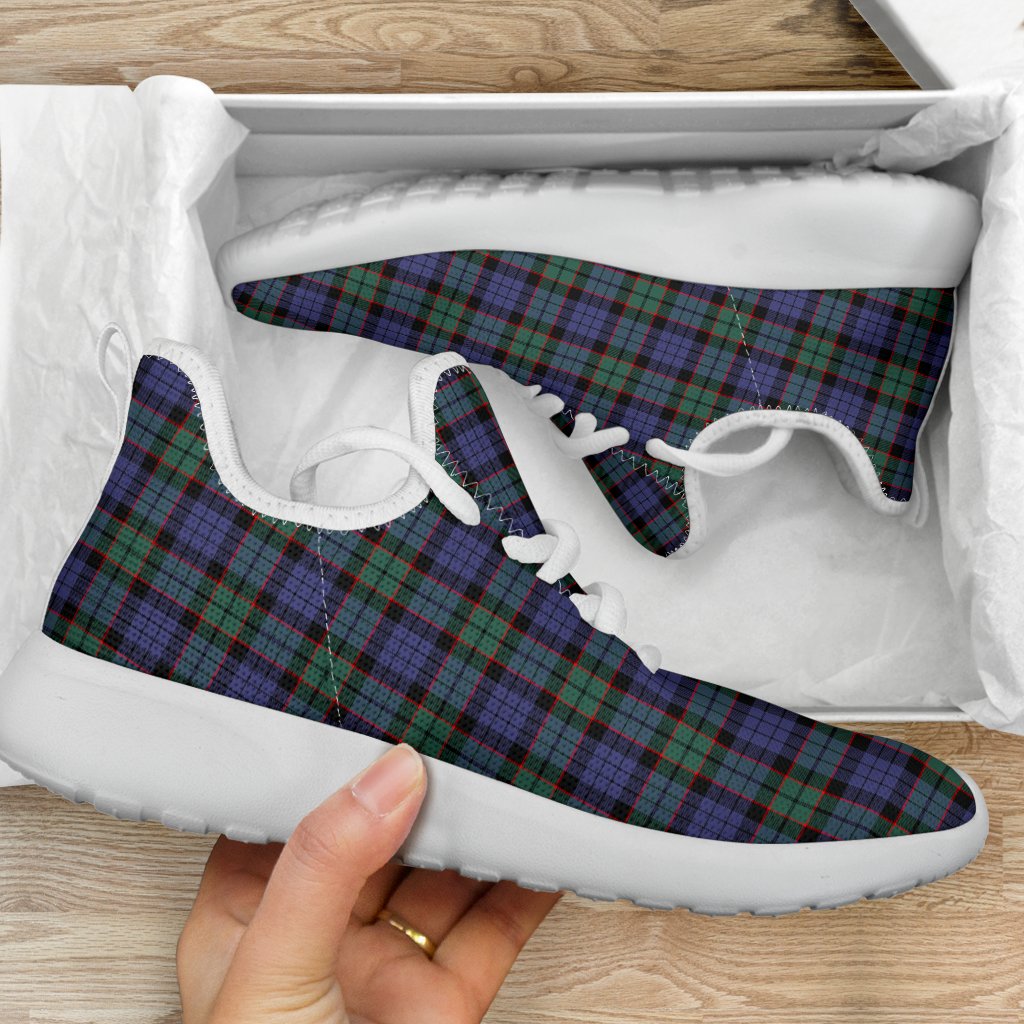 Fletcher Modern Tartan Plaid Mesh Knit Sneakers