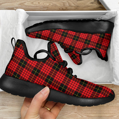 MacQueen Modern Tartan Plaid Mesh Knit Sneakers