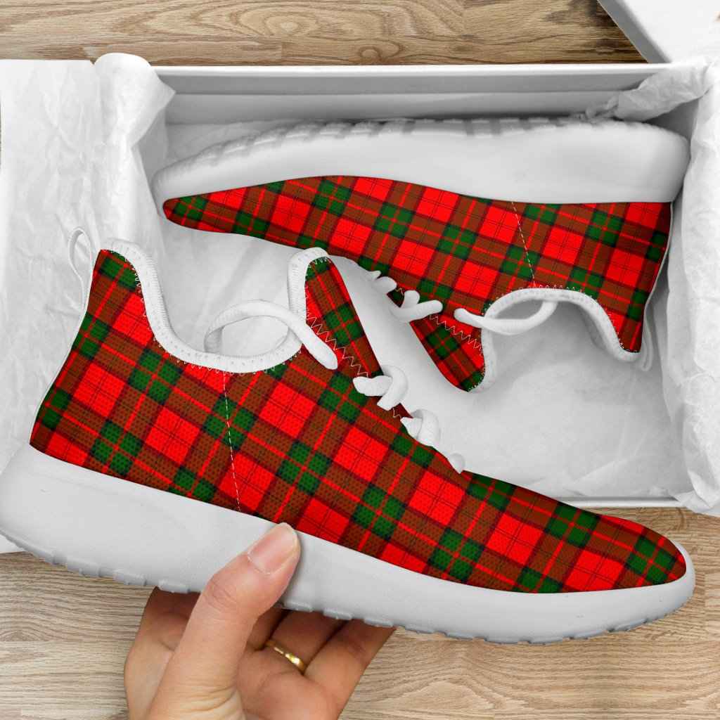 Dunbar Modern Tartan Plaid Mesh Knit Sneakers