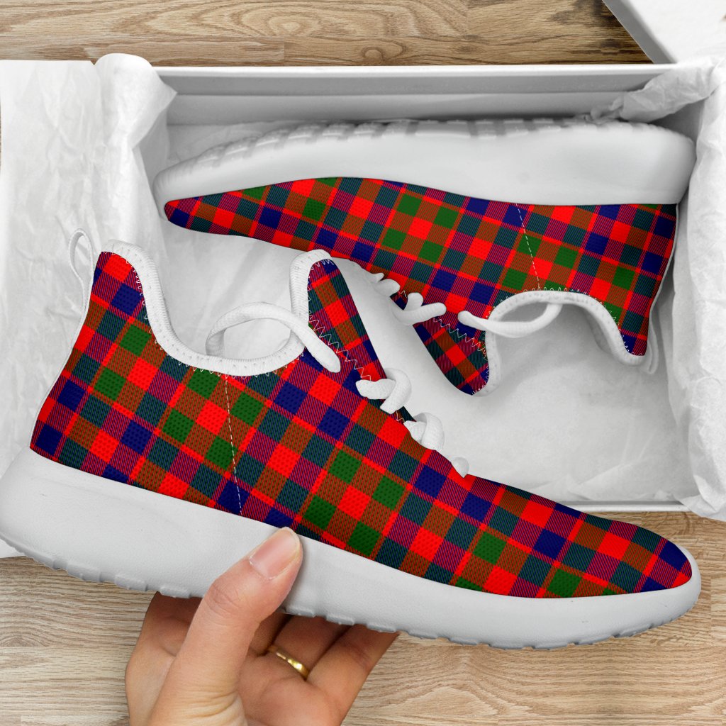 Gow Modern Tartan Plaid Mesh Knit Sneakers