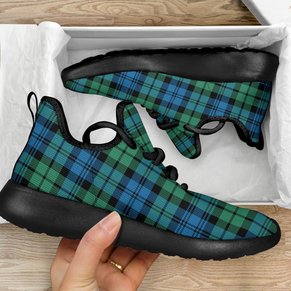 Campbell Ancient 01 Tartan Plaid Mesh Knit Sneakers