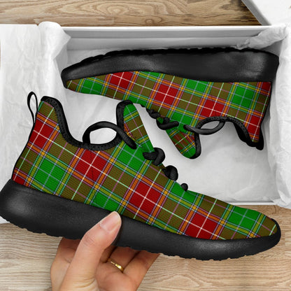 Baxter Modern Tartan Plaid Mesh Knit Sneakers