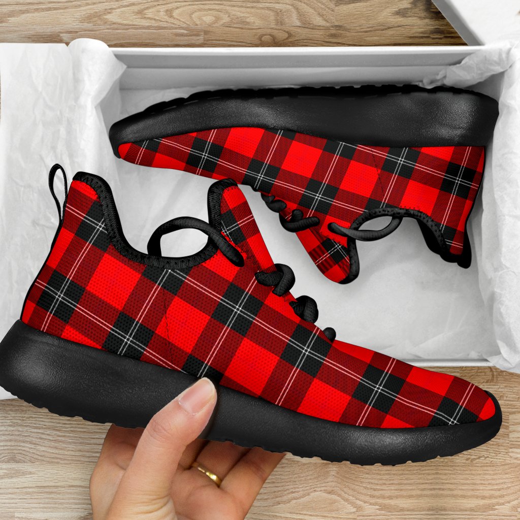 Ramsay Modern Tartan Plaid Mesh Knit Sneakers