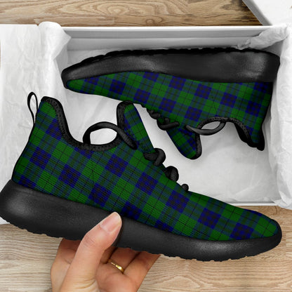 Keith Modern Tartan Plaid Mesh Knit Sneakers