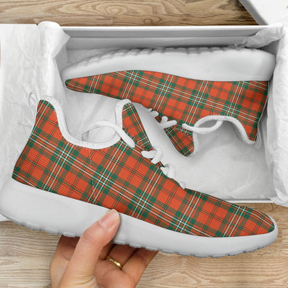 Scott Ancient Tartan Plaid Mesh Knit Sneakers