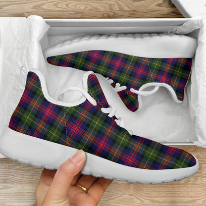 Logan Modern Tartan Plaid Mesh Knit Sneakers