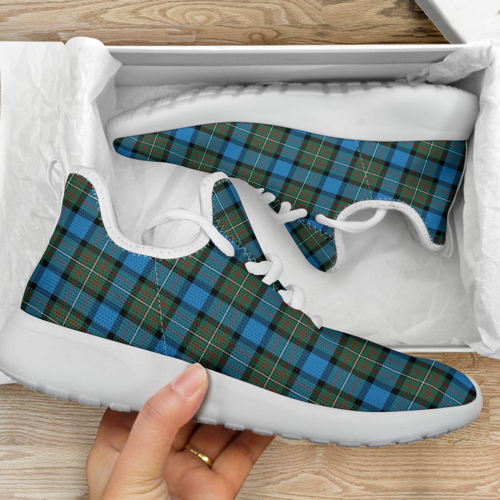 Fergusson Ancient Tartan Plaid Mesh Knit Sneakers