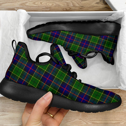 Forsyth Modern Tartan Plaid Mesh Knit Sneakers