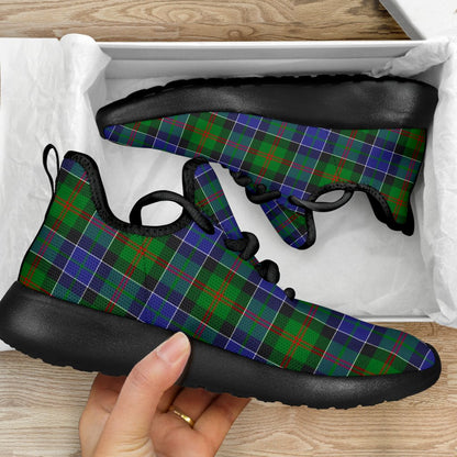 Paterson Tartan Plaid Mesh Knit Sneakers