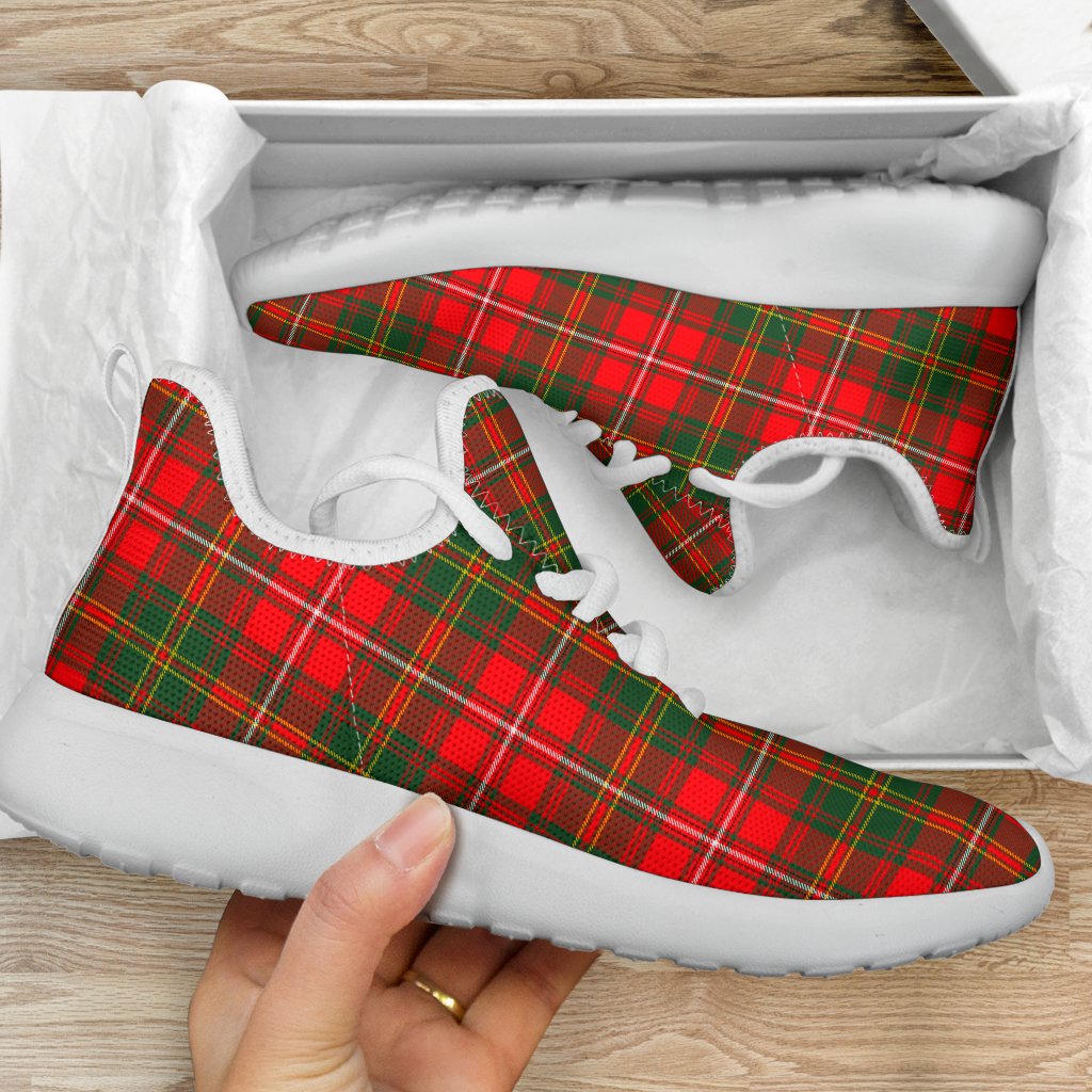 Hay Modern Tartan Plaid Mesh Knit Sneakers