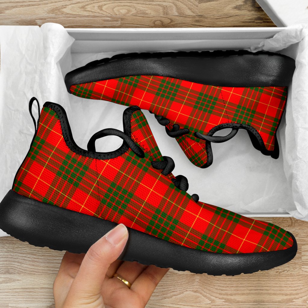 Cameron Modern Tartan Plaid Mesh Knit Sneakers