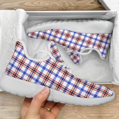 Boswell Modern Tartan Plaid Mesh Knit Sneakers