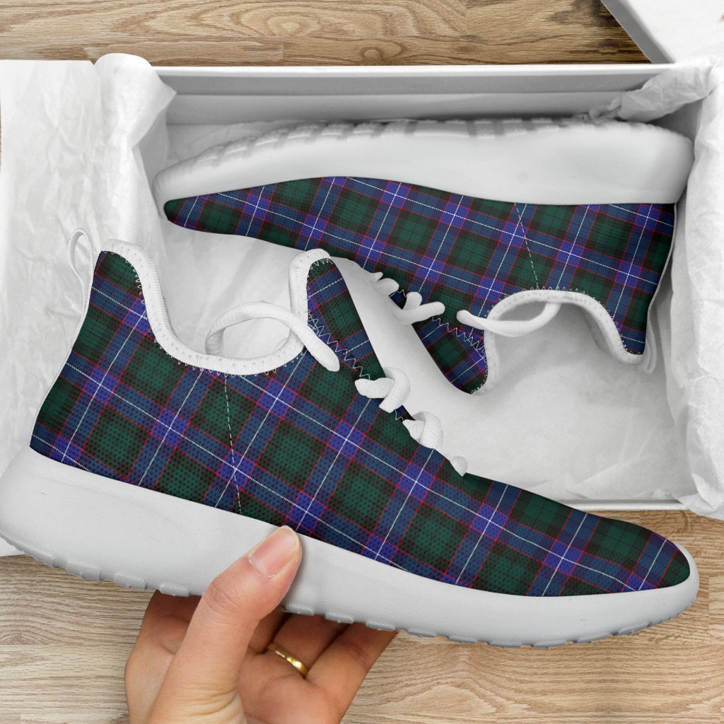 Hunter Modern Tartan Plaid Mesh Knit Sneakers