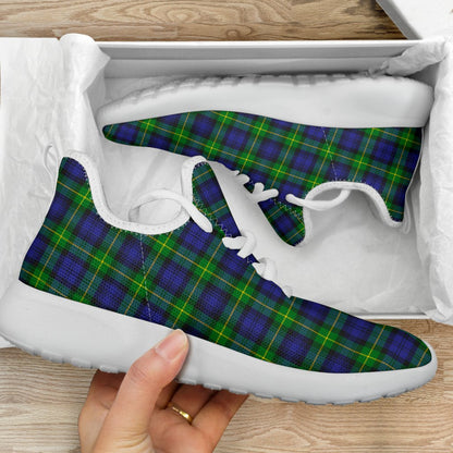 Gordon Modern Tartan Plaid Mesh Knit Sneakers